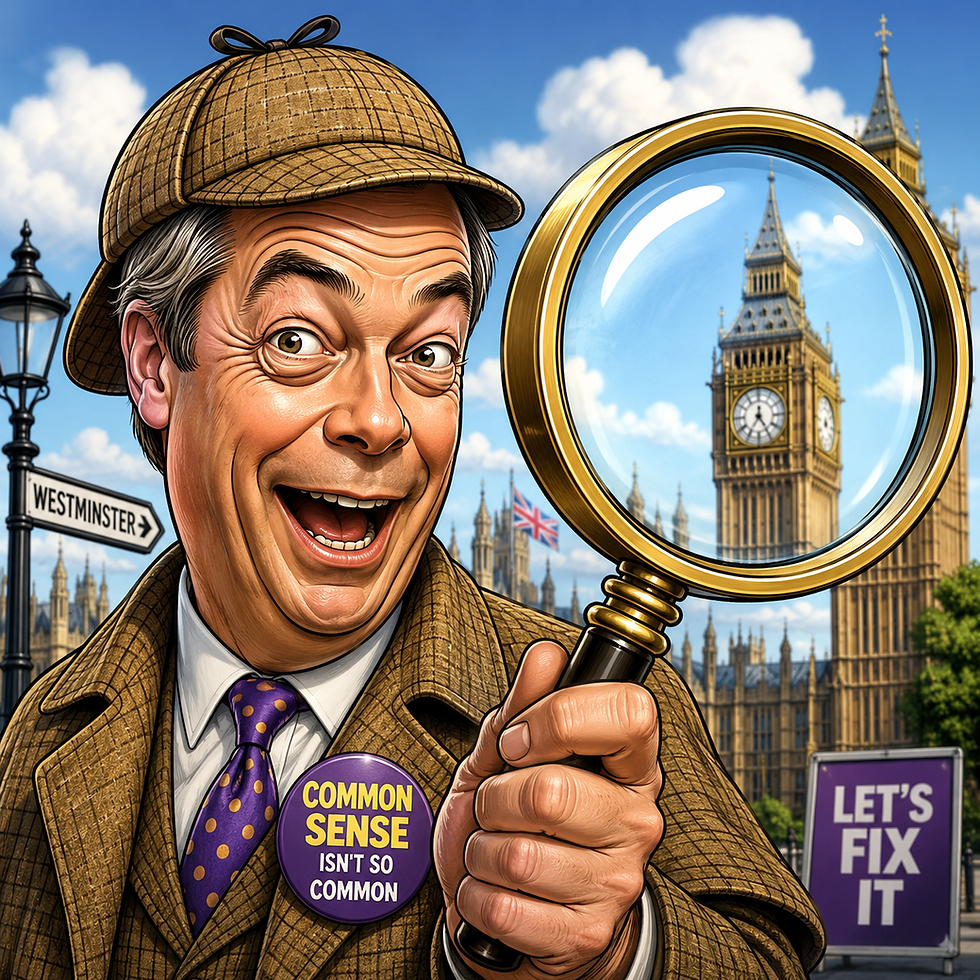 Farage experiments with deerstalker