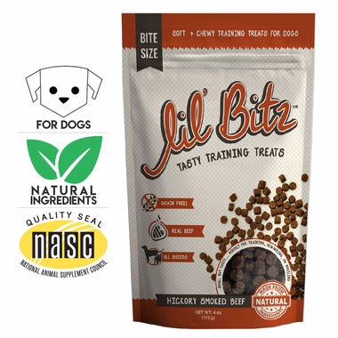 Thumbnail: Lil' Bitz Hickory Smoked Beef Training Treats (4 oz)