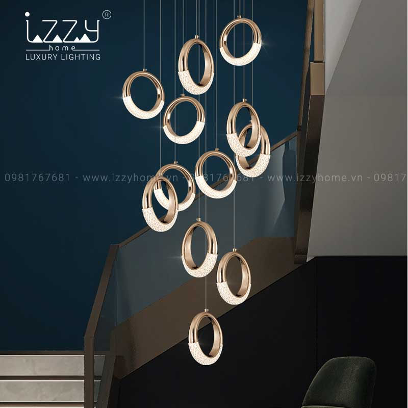 Thumbnail: Đèn Pha Lê Thả Thông Tầng LGV001