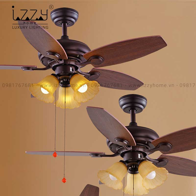 Thumbnail: Quạt Trần Đèn Cổ Điển LFC080