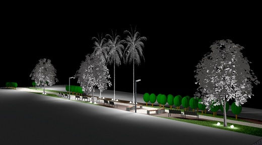 Iluminação de Praças