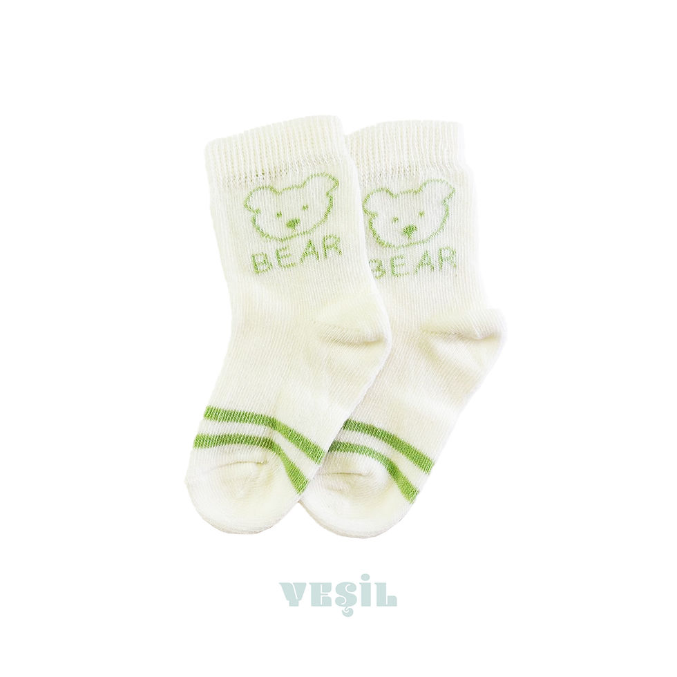 ayıcıklı bebek çorabı