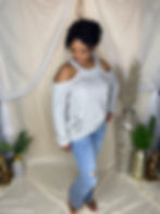 Thumbnail: Distressed cut out sweater