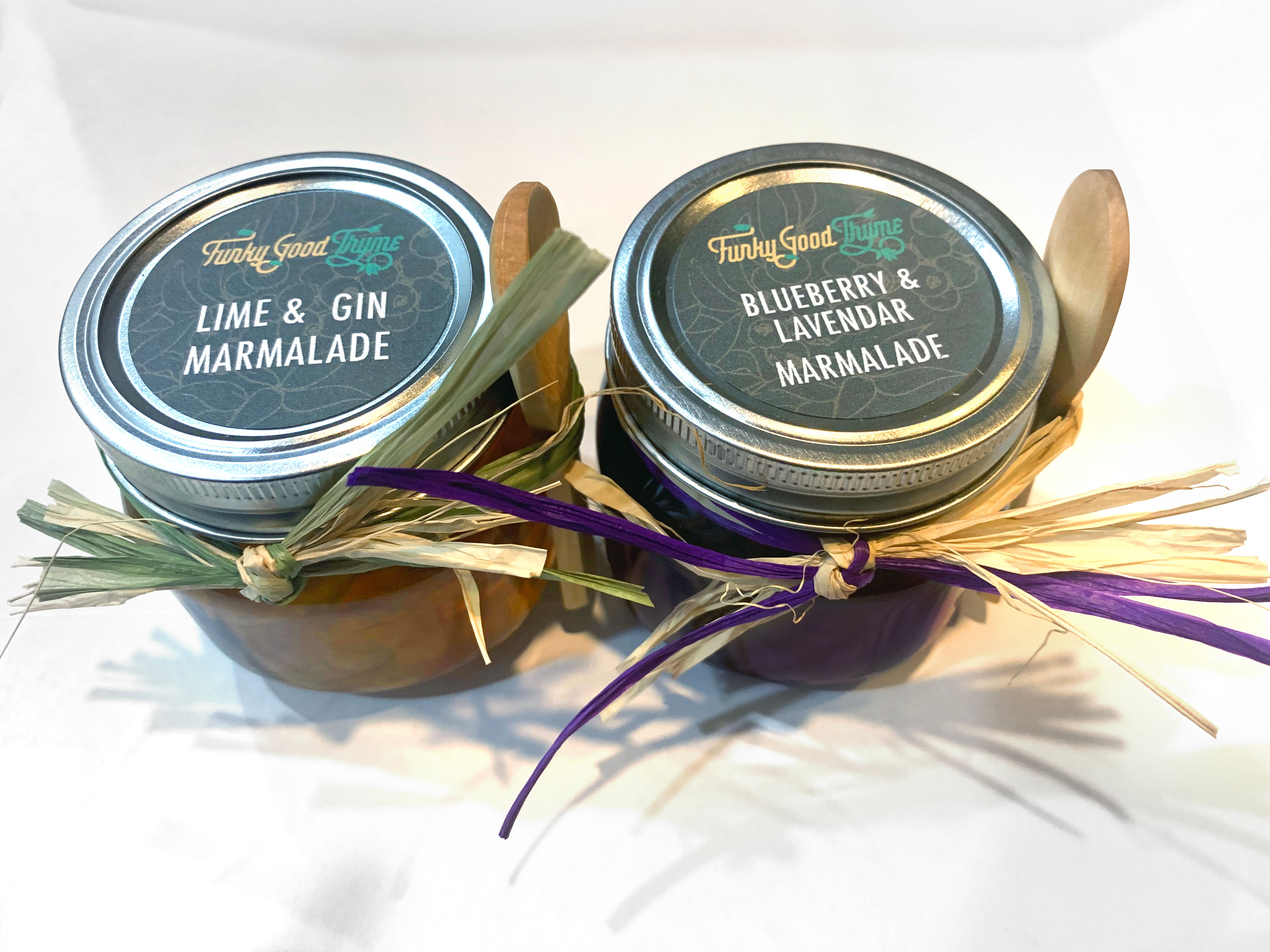 Blueberry & Lavendar Preserves + Lime & Gin Marmalade SET - 8oz jars