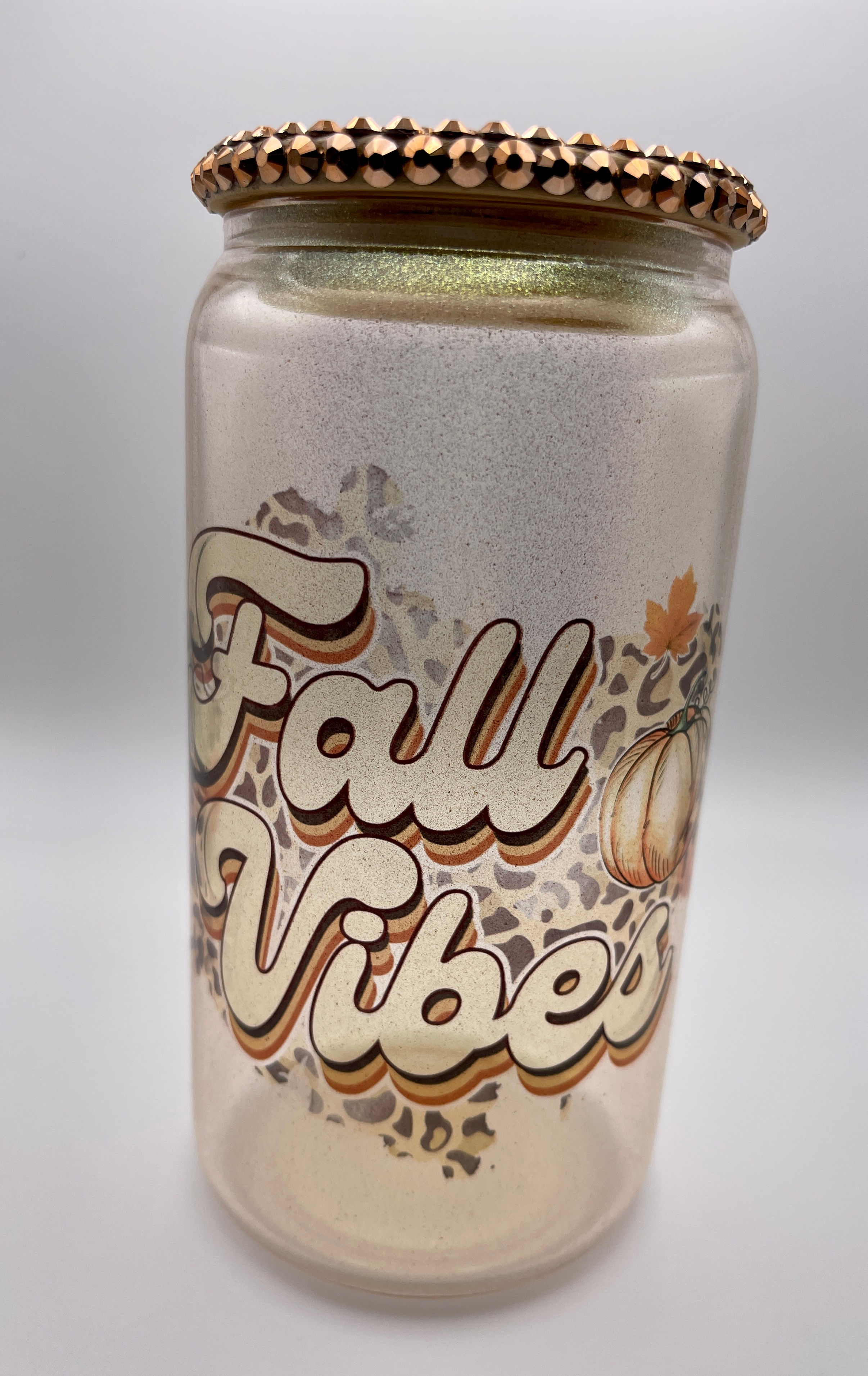 16oz Iridescent glass can