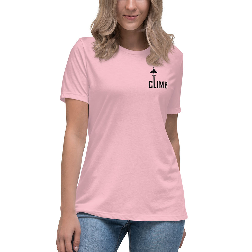 Thumbnail: AV-8B Harrier Climb - Women's Relaxed T-Shirt (Black)