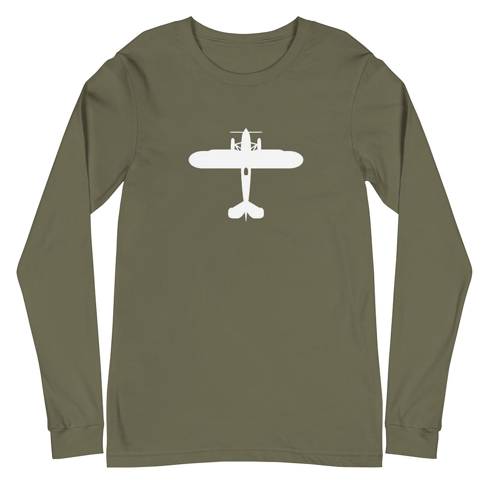 Thumbnail: J-3 Cub - Unisex Long Sleeve Tee (White)