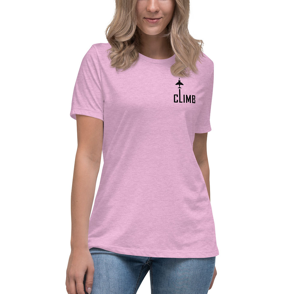 Thumbnail: AV-8B Harrier Climb - Women's Relaxed T-Shirt (Black)