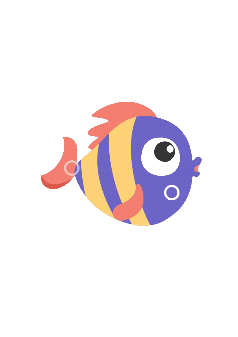 rainbow orca fish friend