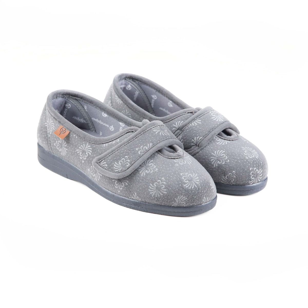 Sadie Ladies Extra-Wide Low Cut Slippers for High Instep by Sandpiper, available from Fen Mobility Centre