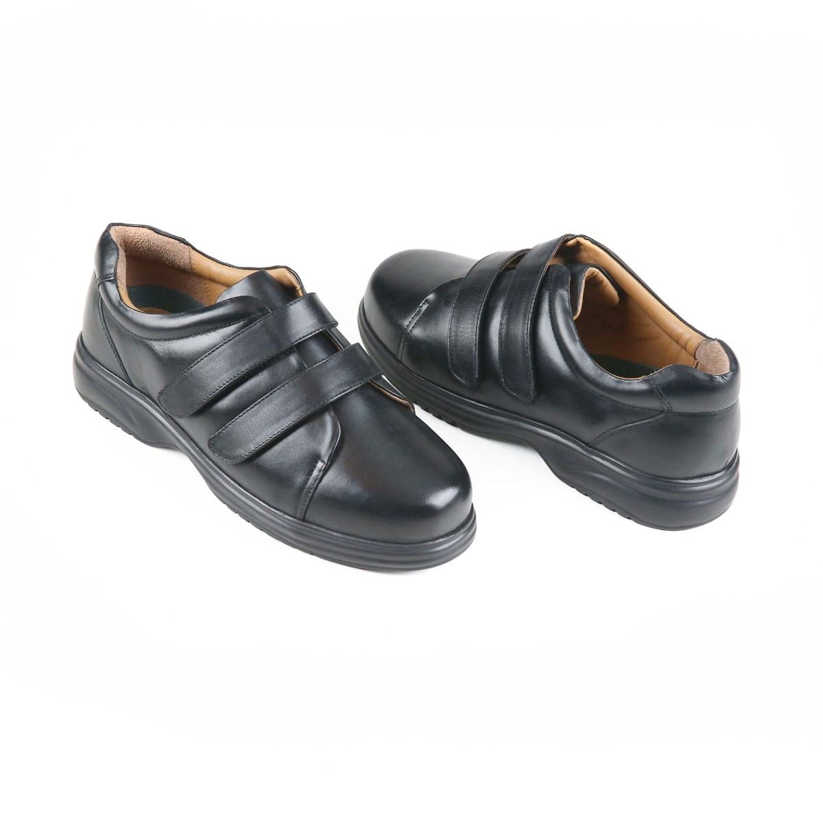 Troy Men's Extra Wide Twin Strap Shoe by Sandpiper, available from Fen Mobility Centre
