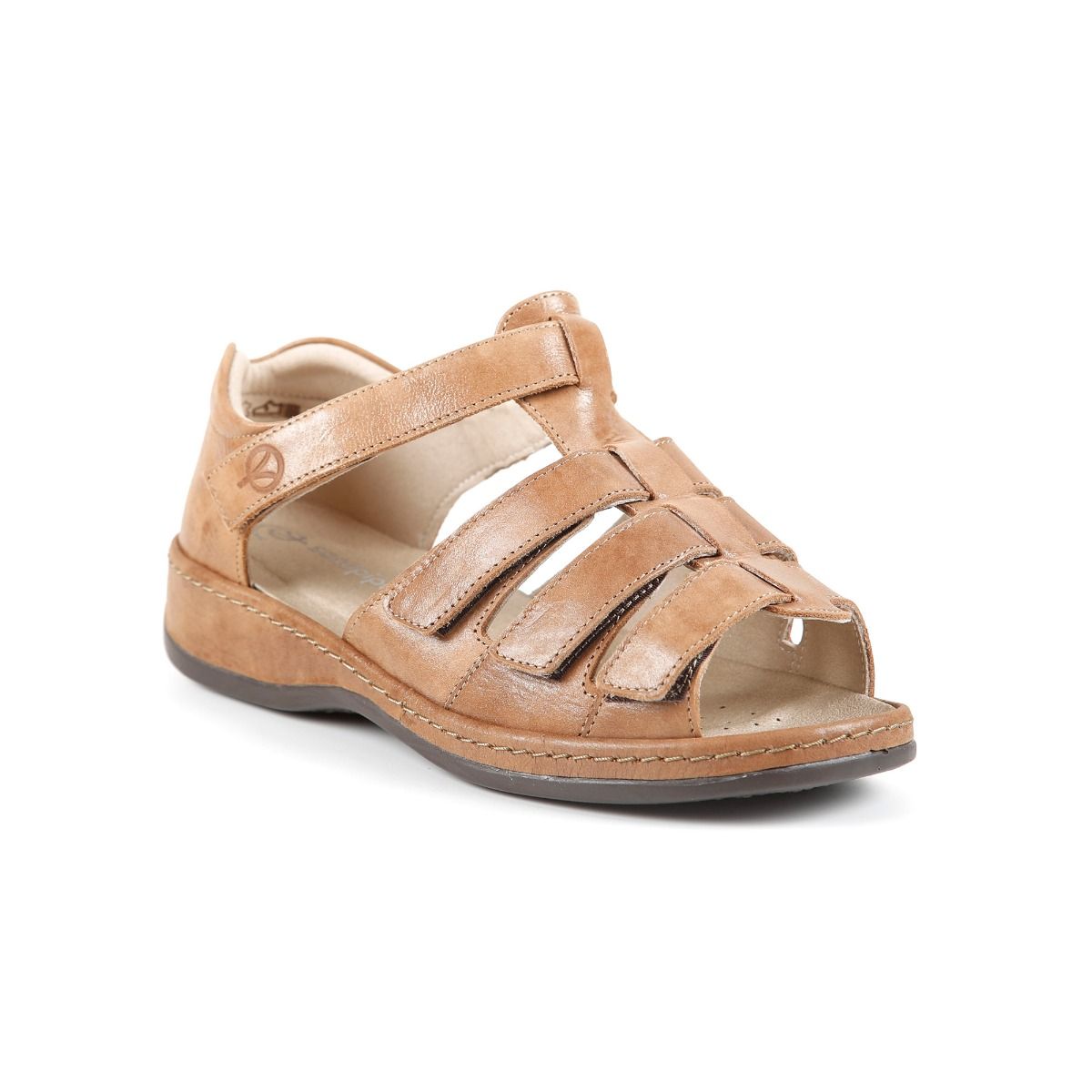Carrie Ultra-Wide Four-Strap Sandal by Sandpiper, available from Fen Mobility Centre