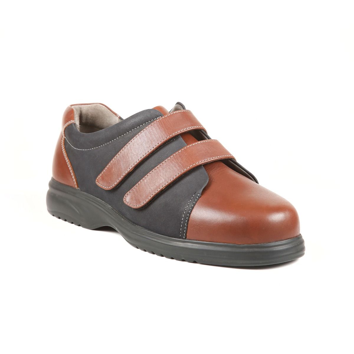 Troy Men's Extra Wide Twin Strap Shoe by Sandpiper, available from Fen Mobility Centre