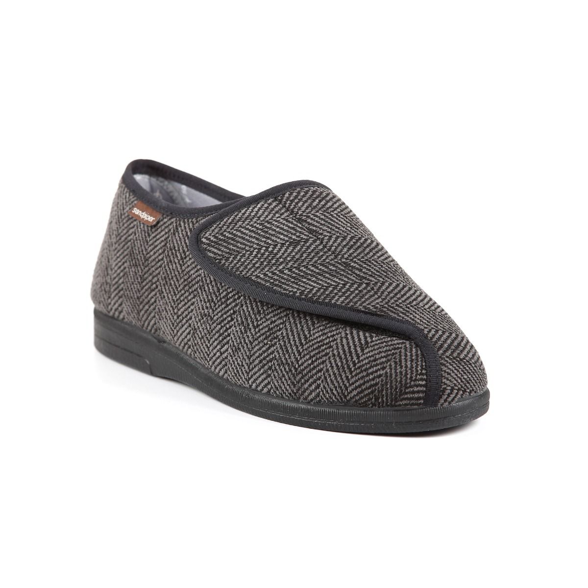 Gary Men’s Extra-Wide Bootie Slipper by Sandpiper, available from Fen Mobility Centre