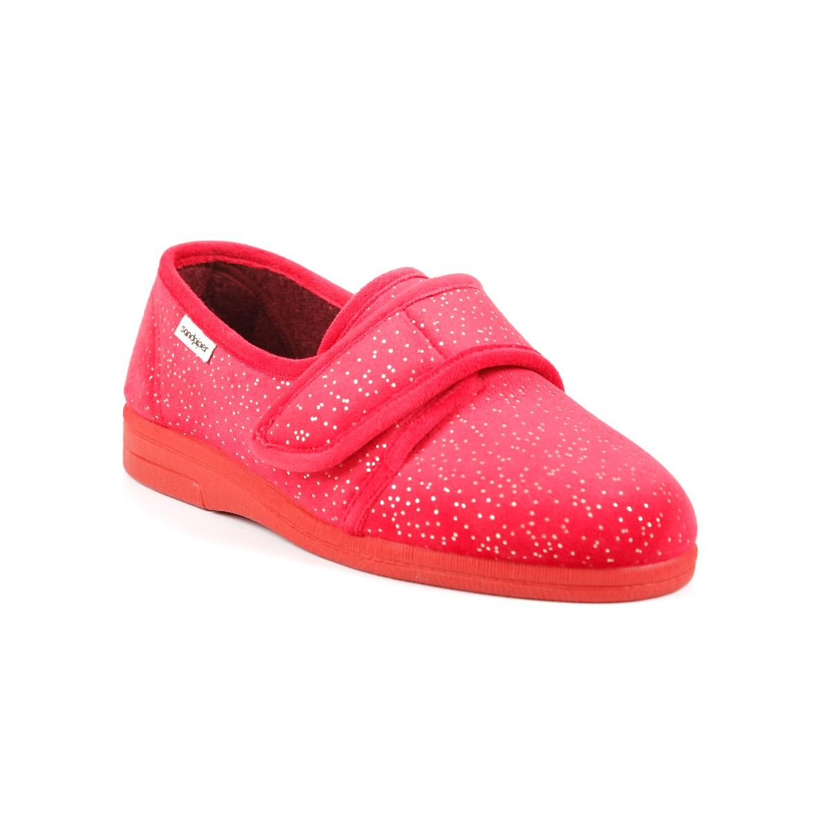 Sophie Ladies Extra-Wide Touch Fastening Slipper by Sandpiper, available from Fen Mobility Centre
