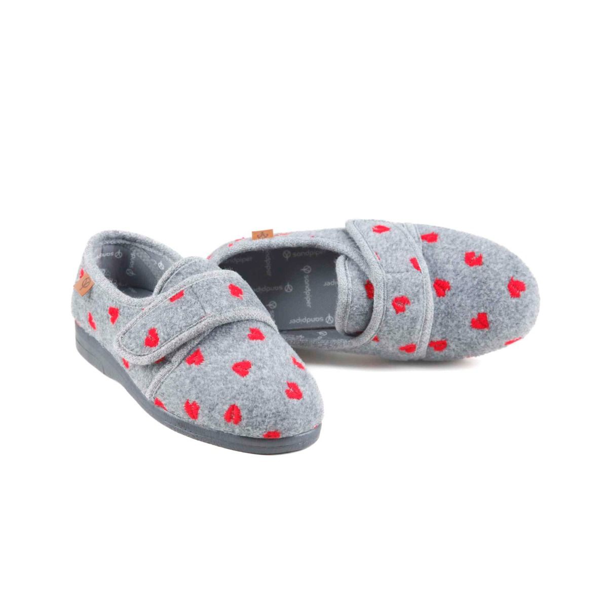Sophie Ladies Extra-Wide Touch Fastening Slipper by Sandpiper, available from Fen Mobility Centre