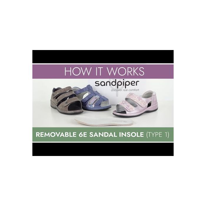 Carrie Ultra-Wide Four-Strap Sandal by Sandpiper, available from Fen Mobility Centre
