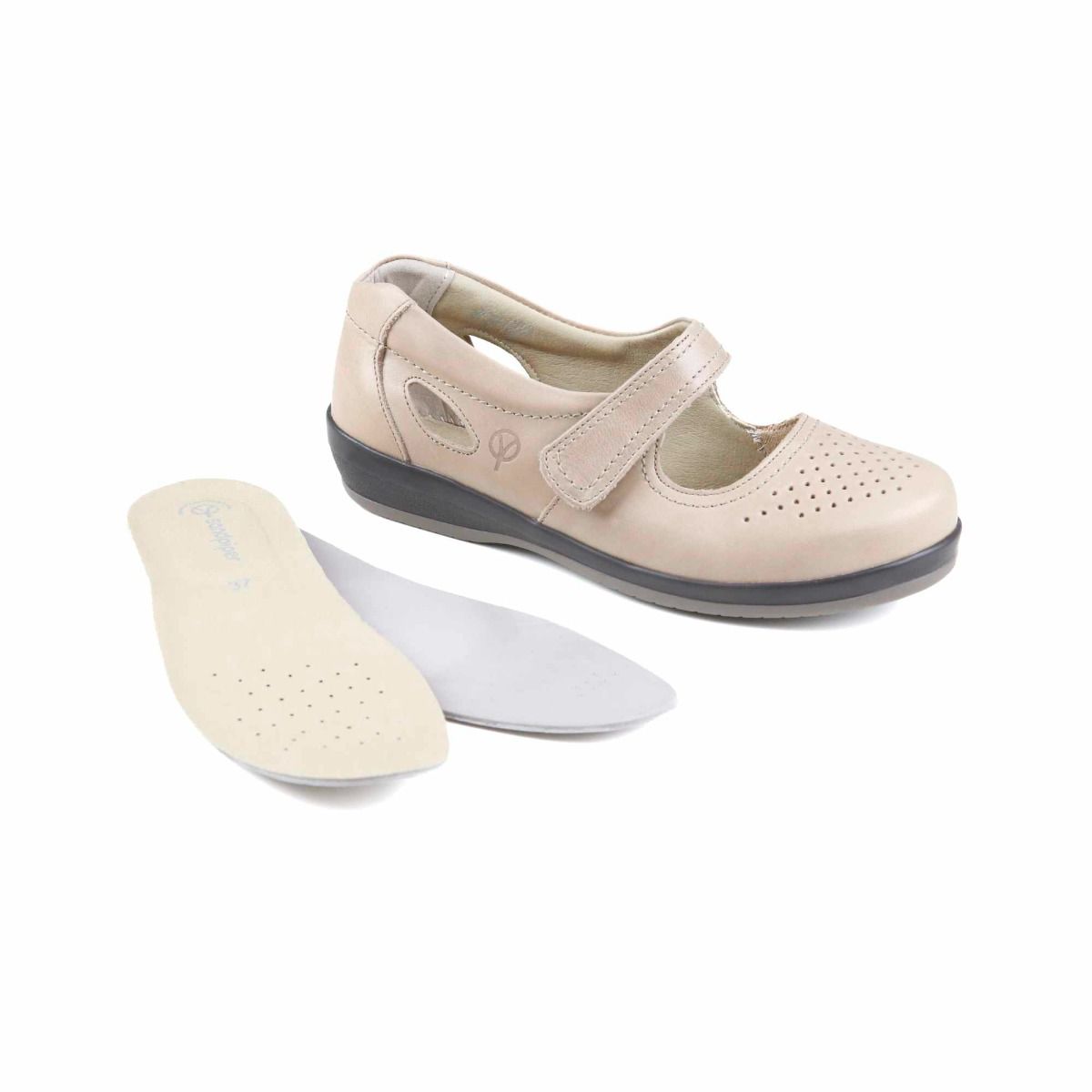 Farlow Ladies Extra-Wide Summer Shoe by Sandpiper, available from Fen Mobility Centre