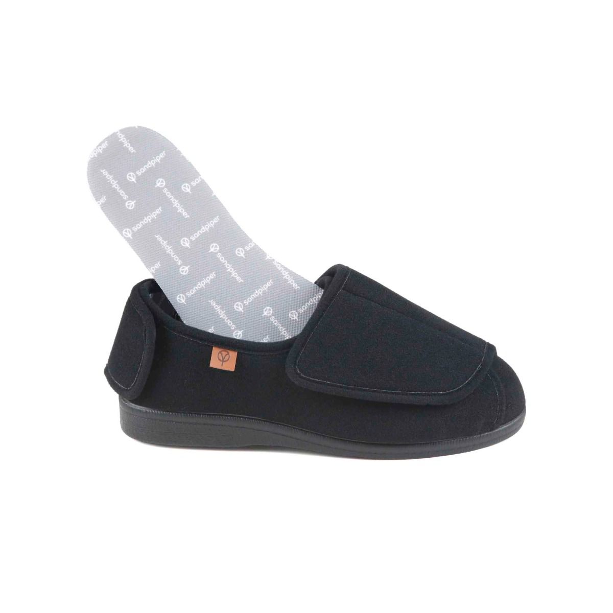 Walter Men’s Extra-Wide Fold-Flat Slipper by Sandpiper, available from Fen Mobility Centre