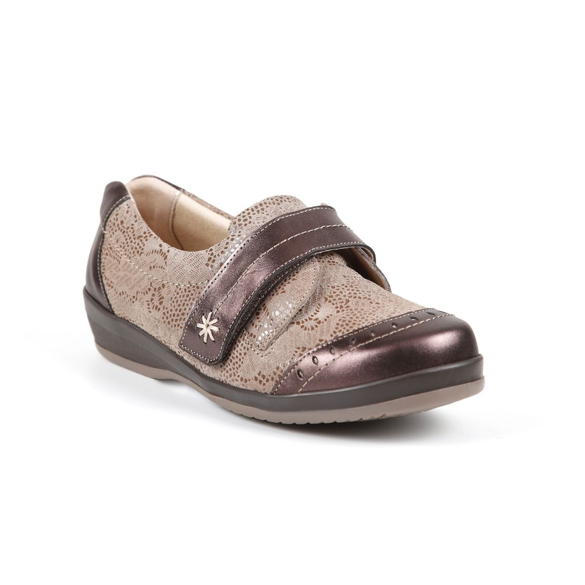 Fenwick Ladies Extra-Wide Touch Fastening Shoe by Sandpiper, available from Fen Mobility Centre