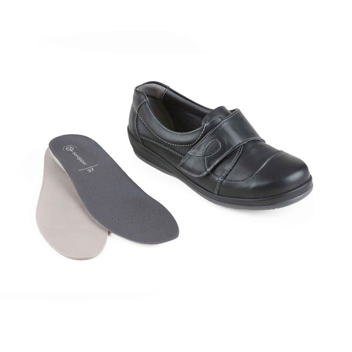 Farden Ladies Extra-Wide Touch Fastening Shoe by Sandpiper, available from Fen Mobility Centre