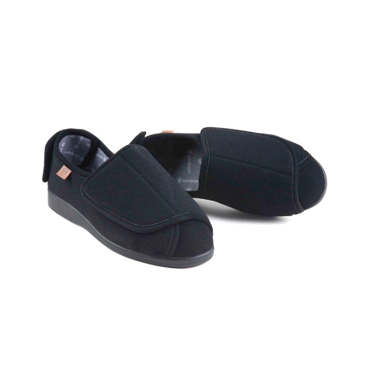 Walter Men’s Extra-Wide Fold-Flat Slipper by Sandpiper, available from Fen Mobility Centre