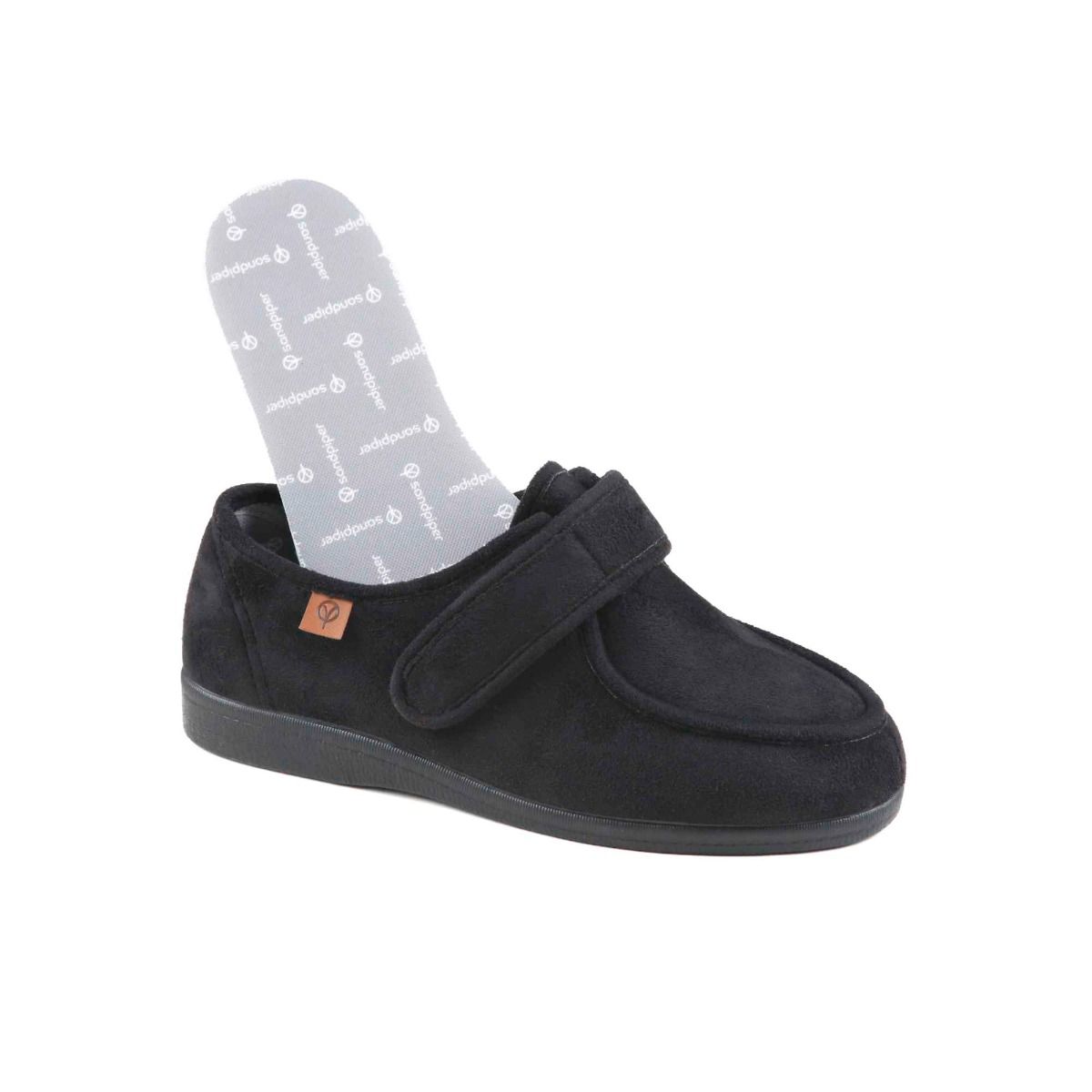 Sven Men’s Extra-Wide Touch Fastening House Shoe by Sandpiper, available from Fen Mobility Centre
