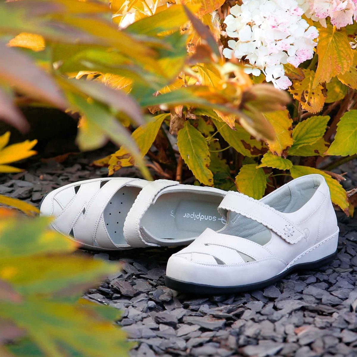 Welland Ladies Stylish Extra-Wide Summer Shoe by Sandpiper, available from Fen Mobility Centre