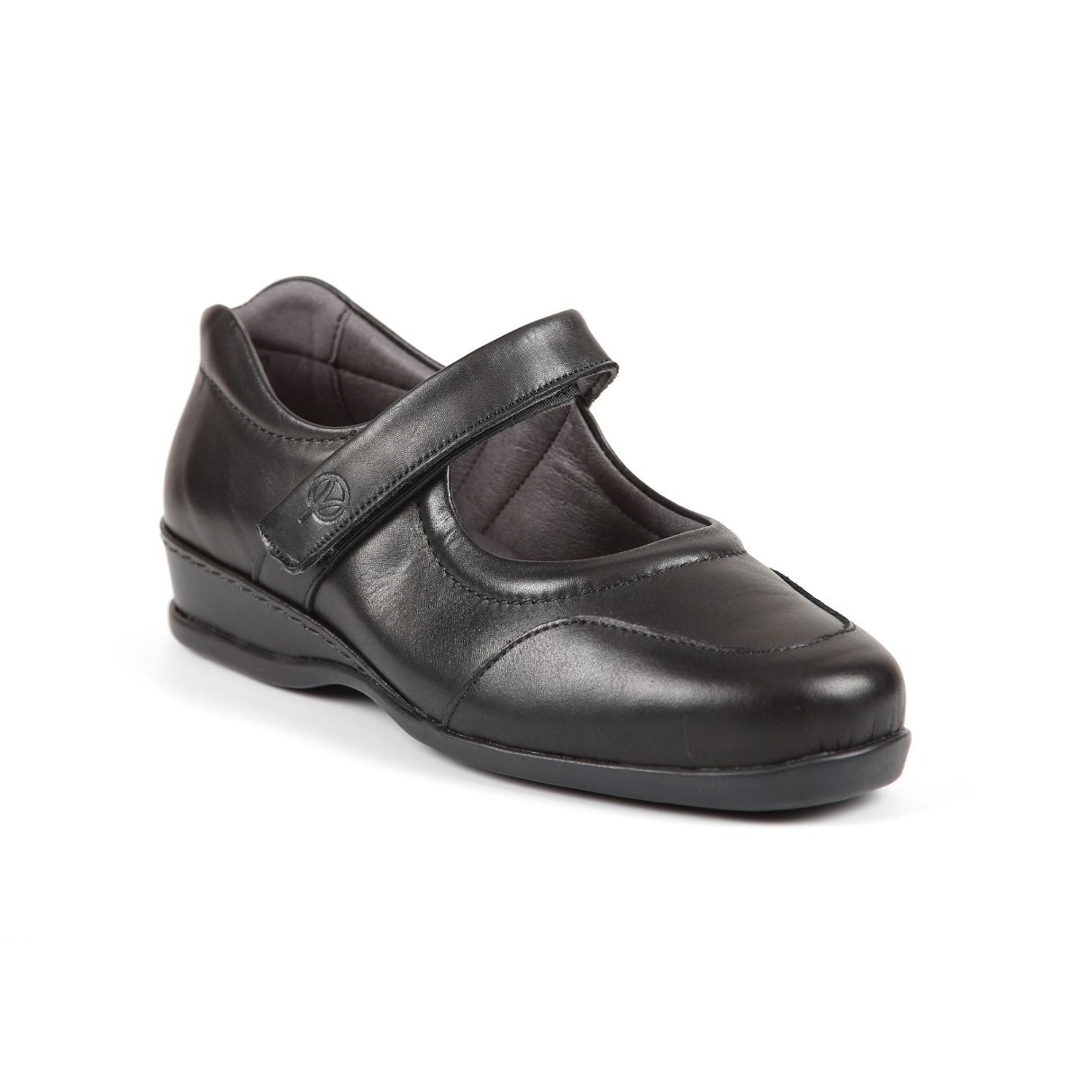 Welton Ladies Extra-Wide Mary-Jane Shoe by Sandpiper, available from Fen Mobility Centre