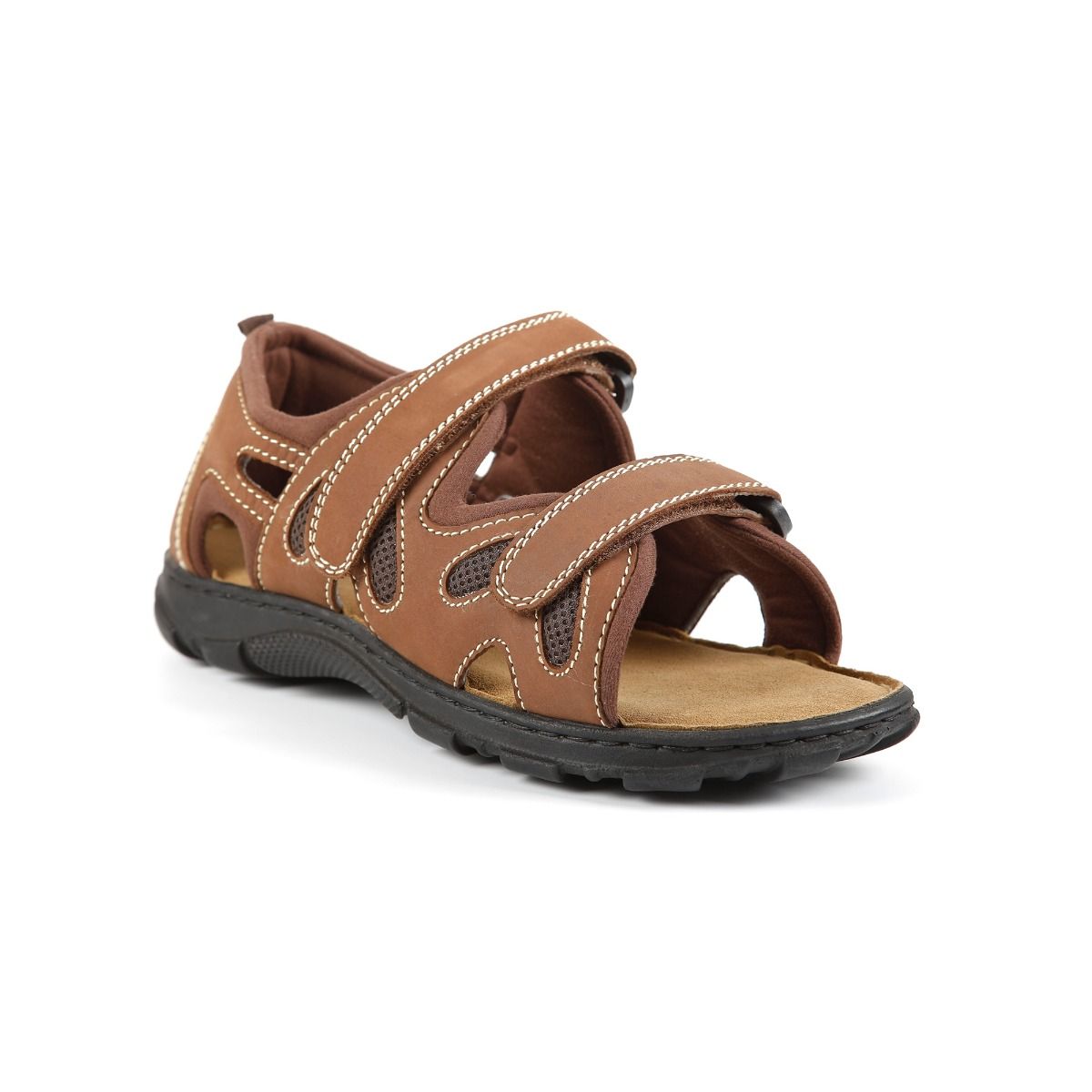 Nathan Men’s Rugged Ultra-Wide Back-In Sandal by Sandpiper, available from Fen Mobility Centre