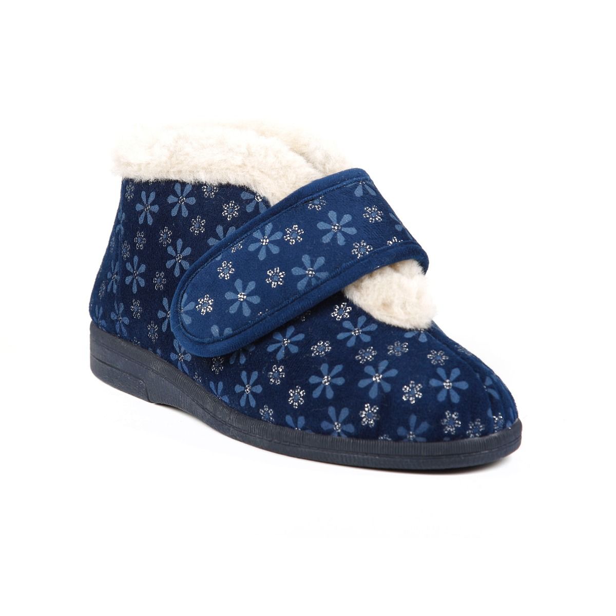 Val Ladies Extra-Wide Bootie Slipper by Sandpiper, available from Fen Mobility Centre