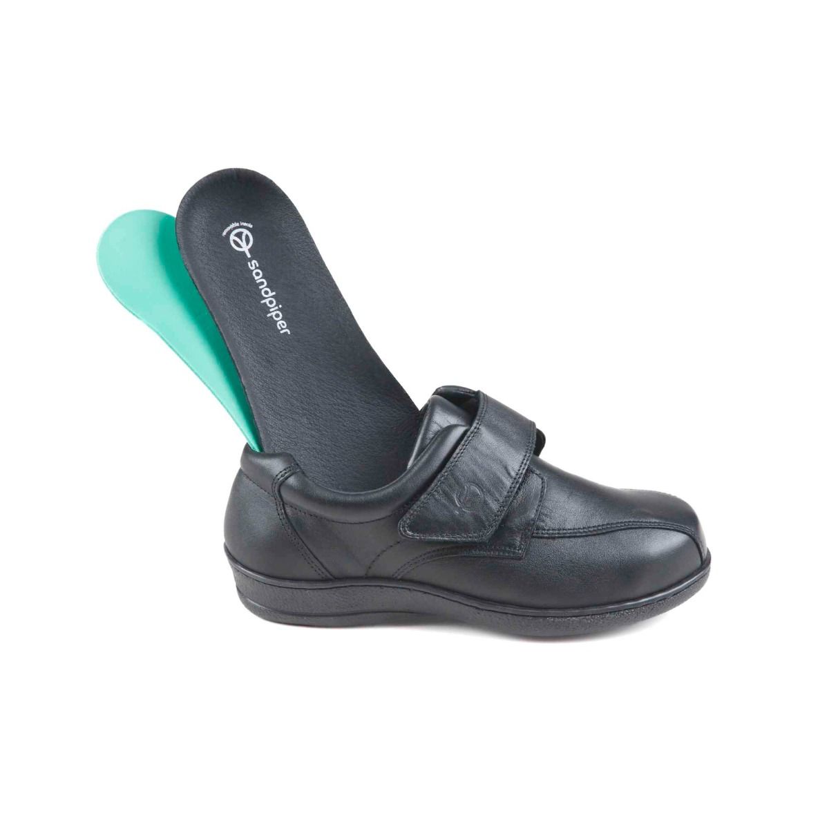 Zurich Ladies Ultra-Wide Touch Fastening Shoe by Sandpiper, available from Fen Mobility Centre