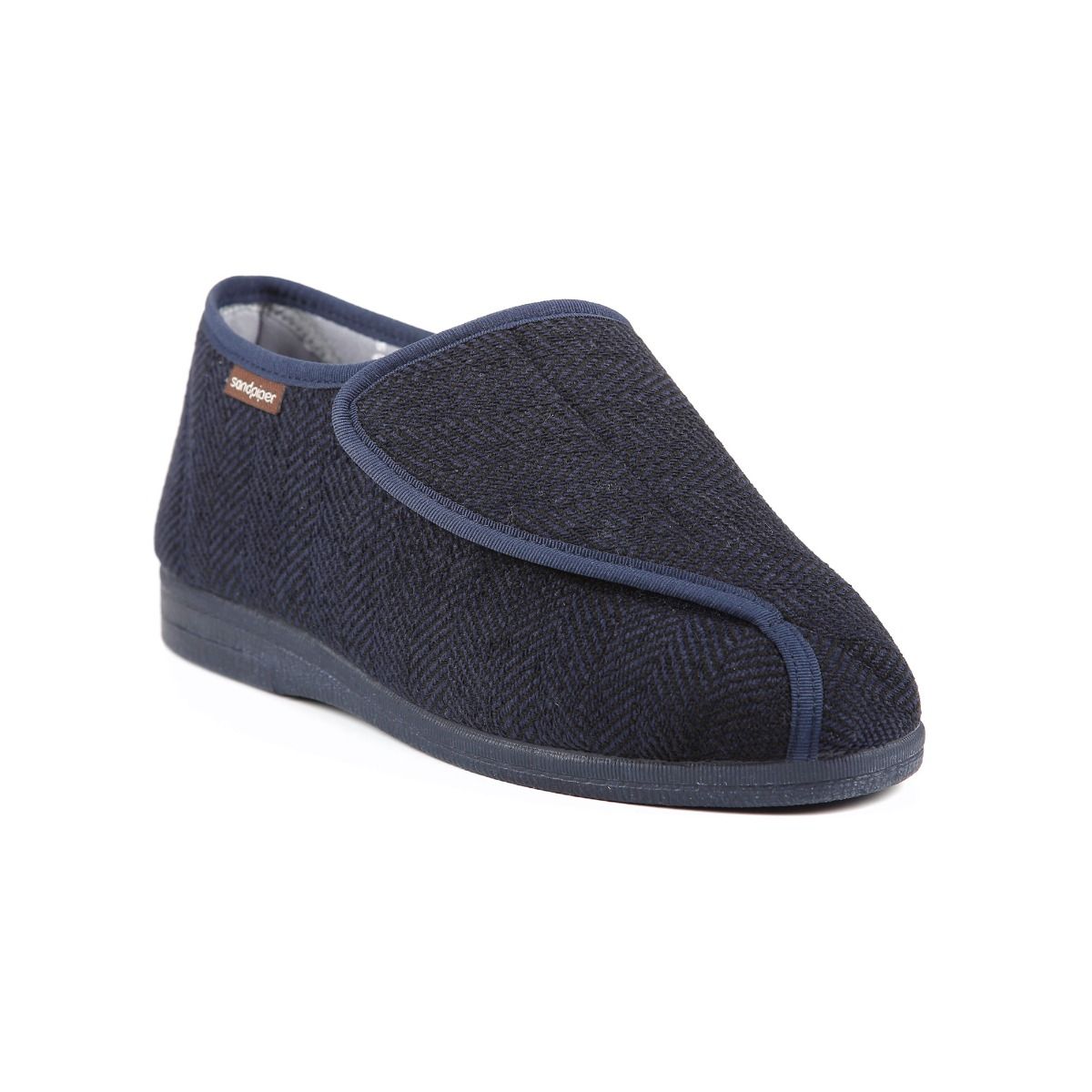 Gary Men’s Extra-Wide Bootie Slipper by Sandpiper, available from Fen Mobility Centre