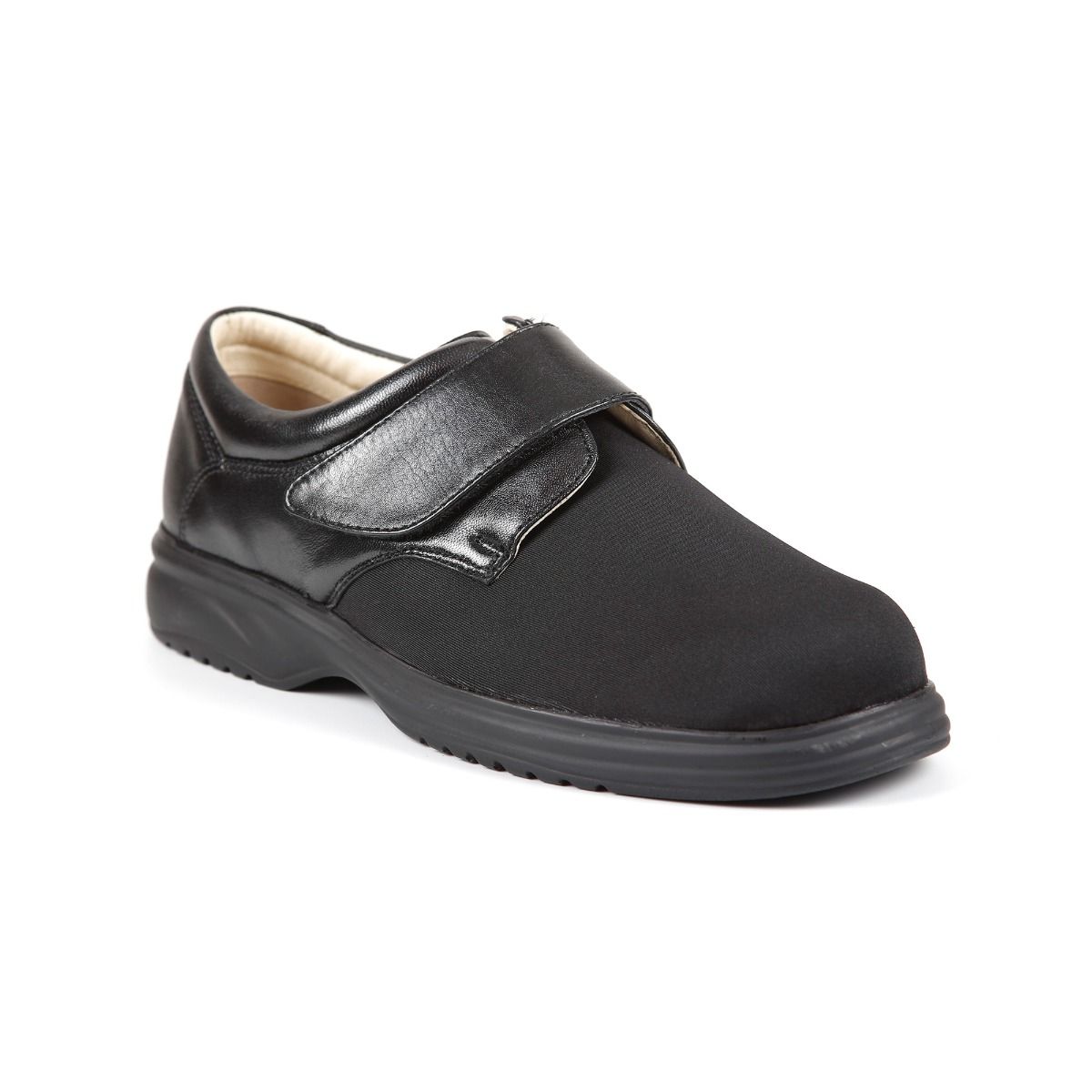 Travis Men’s Extra-Wide Touch Fastening Stretch Shoe by Sandpiper, available from Fen Mobility Centre