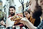 Friends in Fast Food Restaurant