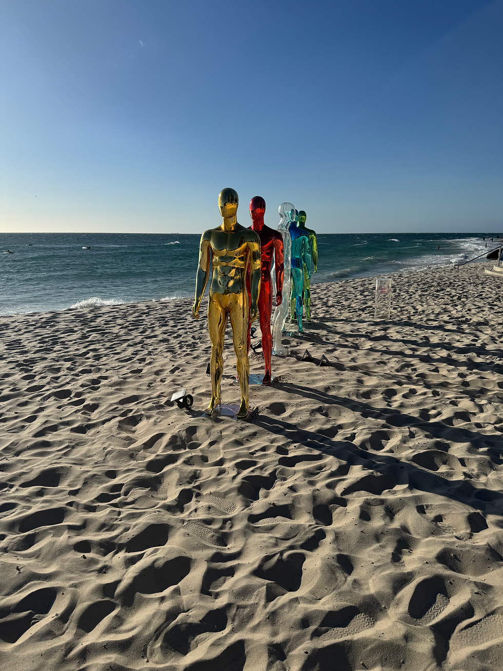 Sculptures at Cottesloe Beach.
