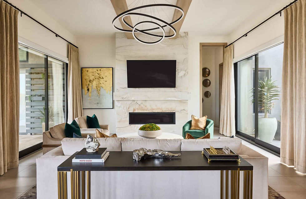 stylescape-studio-scottsdale-az-designing-a-custom-luxury-home-living-room-with-neutral-colors-statement-light-fixture-custom-drapes-intentional