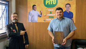 Vereador Silvio Pitu recebe o Grão Mestre Piccinin