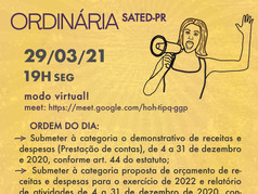 Assembleia Geral Ordinária de Prestação de Contas ocorrerá nesta segunda-feira dia 29/03/21