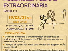 Assembleia Geral nesta quinta dia 19/08/21