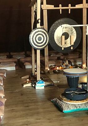 Sound healing session inside the Pyramids of Chi in Ubud – spiritual wellness experience in Bali
