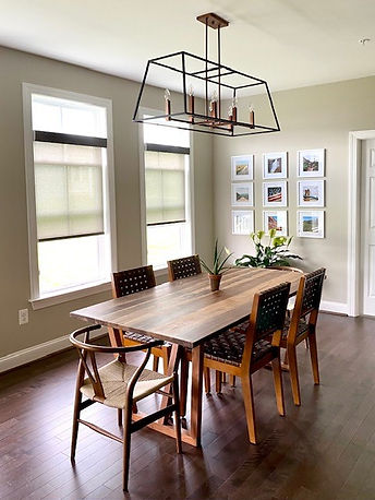 Modern Rustic Dining Table with Photo Gallery in Poolesville