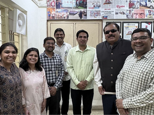 A memorable group moment with Dr. Bhavesh Bhatia sir and Mr. Kunal Bhavesh Bhatia at Deesha International Eye Bank