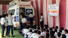 Deesha Mobile Eye Care Unit Conducting an Eye Check-up Camp at Shri Shankar Maharaj Ashram, Pimpalkhuta