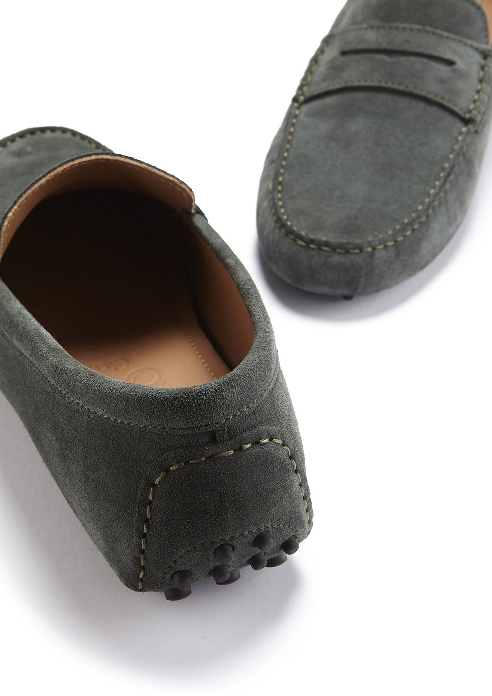 Thumbnail: Penny Driving Loafers, Racing Green Suede