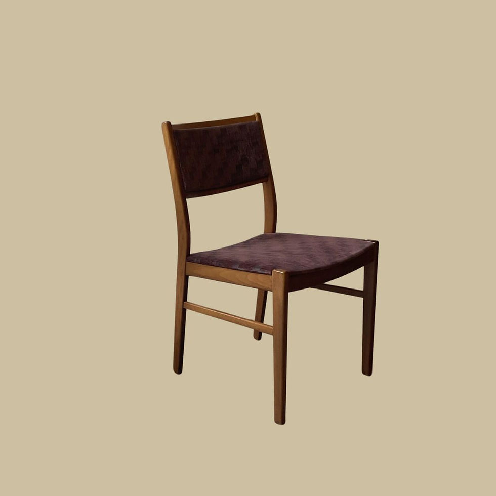 Svenska retro matstolar i teak-finish