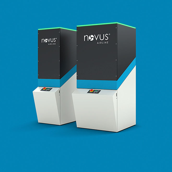 Rendering einer Maschine auf blauem Hintergrund