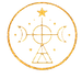 Mystical gold astrology symbol design_ed
