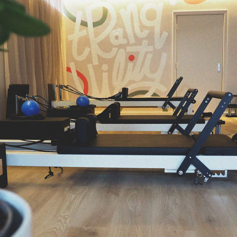 Reformer pilates machines at Sabai Studio