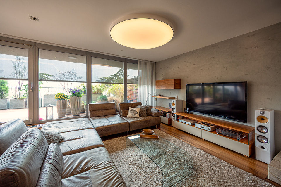 Interiérové LED svietidlo do obývačky na mieru, model CIR L, Lumilogy